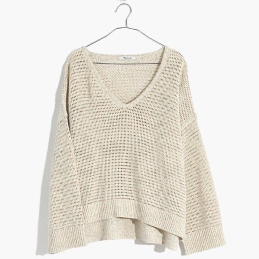 Madewell Rainbow Marled Seville Pullover Sweater